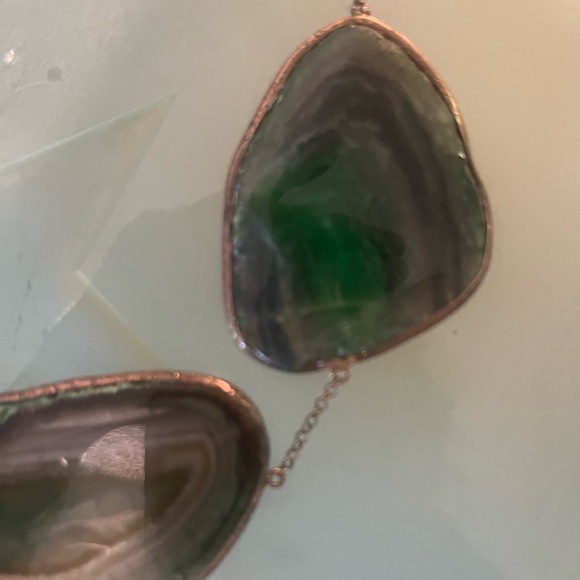 Green agathe one of a kind necklace - Picture 8 of 12
